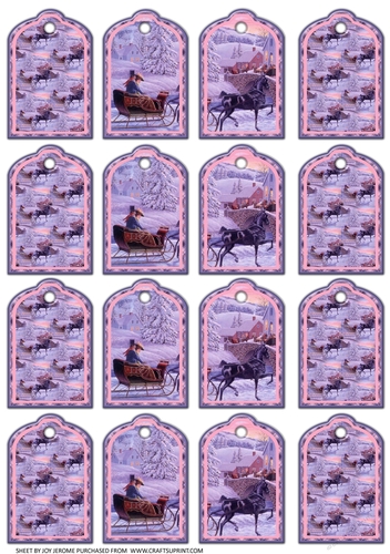 JJ JINGLE ALL THE WAY 12 SMALL GIFT TAGS