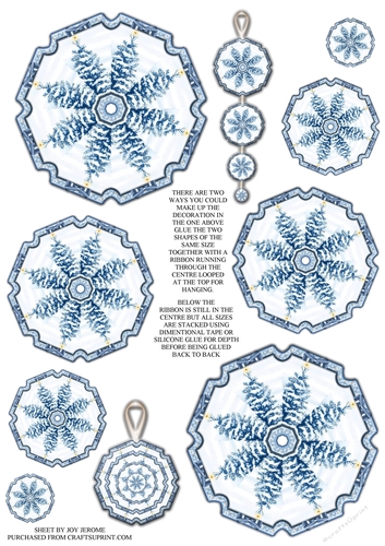 JJ BLUE CHRISTMAS 2 DECORATION