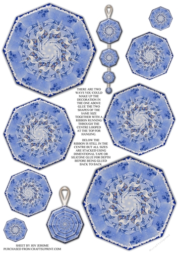 JJ CHRISTMAS BLUE 4 DECORATION