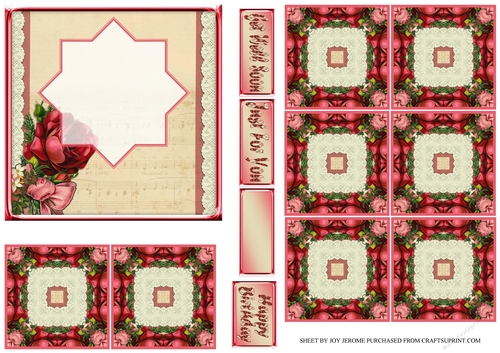 JJ ROSE 5X5 TEA BAG CARD