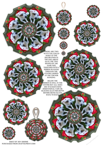 JJ PETS LOVE CHRISTMAS TOO JACK RUSSELL DECORATION