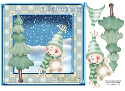 JJ CUTE SNOWMAN 1 8X8