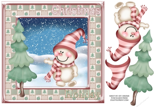 JJ CUTE SNOWMAN 2 8X8