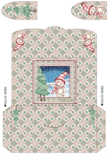  JJ CUTE SNOWMAN 2 MONEY WALLET