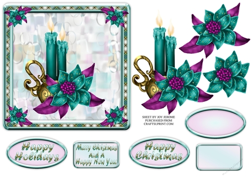 JJ CHRISTMAS CANDLES 1 6X6