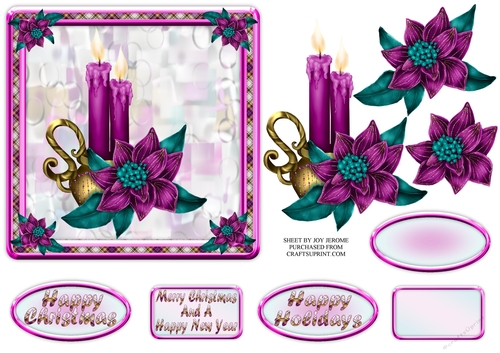 JJ CHRISTMAS CANDLES 2 6X6