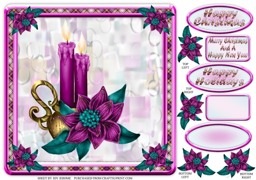 JJ CHRISTMAS CANDLES 2 8X8