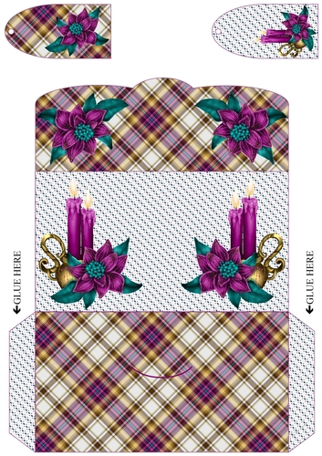JJ CHRISTMAS CANDLES 2 MONEY WALLET