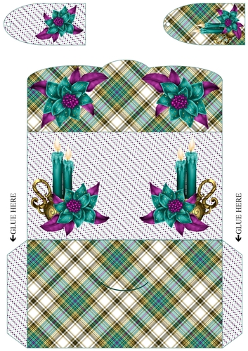 JJ CHRISTMAS CANDLES 1 MONEY WALLET
