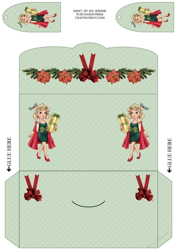 JJ HAPPY CHRSTMAS SHOPPER MONEY WALLET