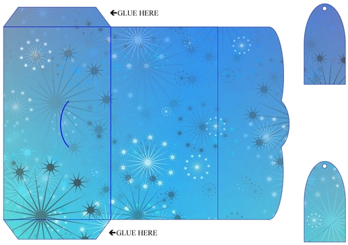 JJ BLUE CHRISTMAS SNOWFLAKE MONEY WALLET