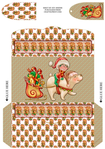  JJ CHRISTMAS ELF AND FRIEND MONEY WALLET