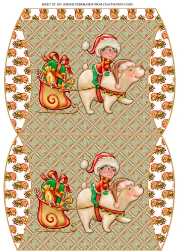 JJ CHRISTMAS ELF AND FRIEND PILLOW BOX