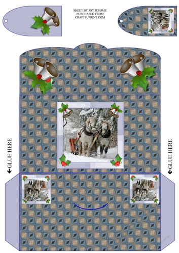 JJ CHRISTMAS HORSES SLEIGH RIDE MONEY WALLET