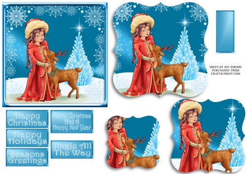 JJ CHRISTMAS STARRY SNOWY NIGHT 5X5 PYRAMAGE