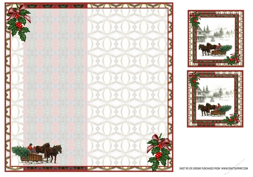 JJ CHRISTMAS BRINGING HOME THE TREE 8X8 INSERT BLANK