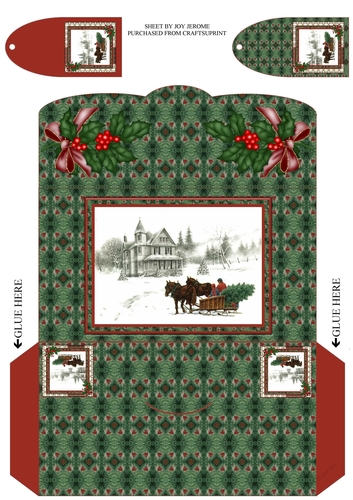 JJ CHRISTMAS BRINGING HOME THE TREE MONEY WALLET