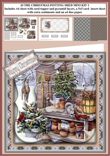 JJ THE CHRISTMAS POTTING SHED MINI KIT 3 5X5