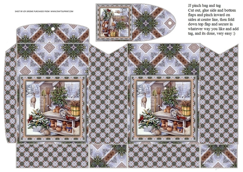  JJ THE CHRISTMAS POTTING SHED PINCHBAG AND TAG
