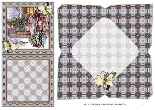 JJ THE CHRISTMAS POTTING SHED 4X4 CARD AND ENVELOPE