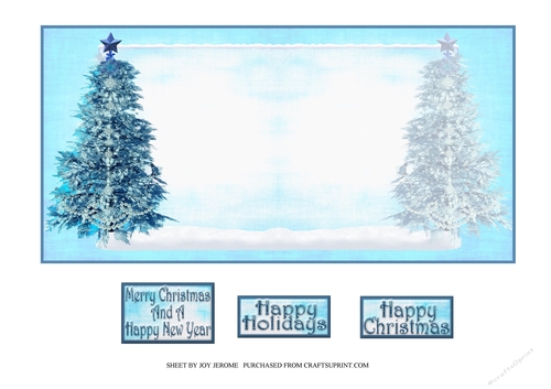 JJ CHRISTMAS TREE BLUE 5X5 INSERT