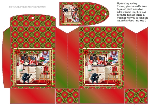 JJ THE CHRISTMAS KITCHEN PINCHBAG AND TAG
