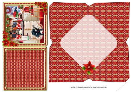 JJ THE CHRISTMAS KITCHEN 4X4 CARD AND ENVELOPE