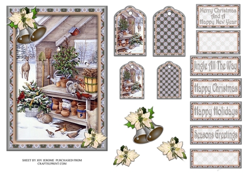 JJ THE CHRISTMAS POTTING SHED 5X7