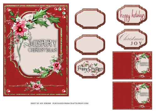JJ CHRISTMAS FLOWERS 7x5