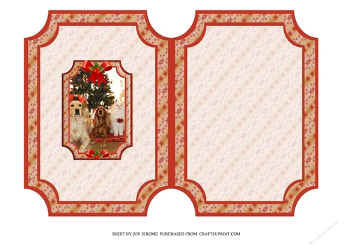 JJ PETS LOVE CHRISTMAS TOO 5X7 INSERT BLANK