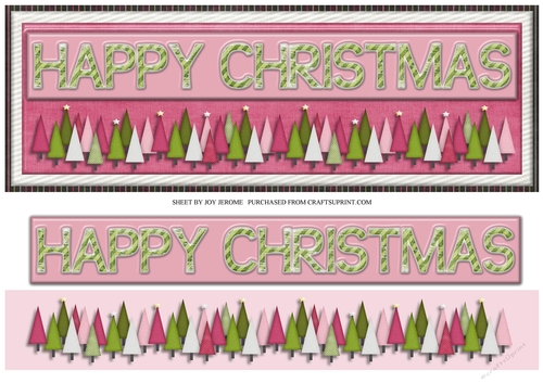 JJ HAPPY CHRISTMAS PINK LARGE DL