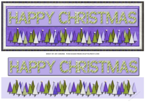 JJ HAPPY CHRISTMAS PURPLE LARGE DL INSERT
