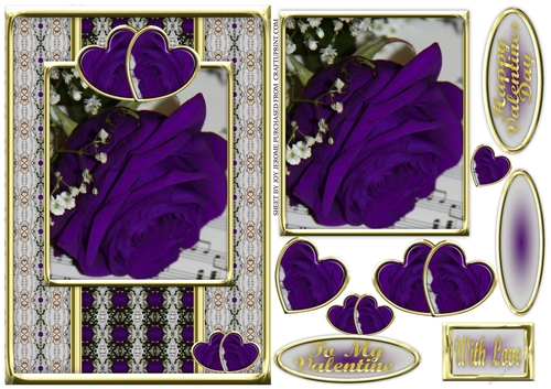  JJ VALENTINE DEEP PURPLE ROSE A5