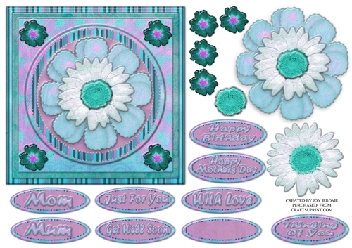 JJ MOTHERS DAY OR BIRTHDAY AND MORE LILAC TEAL 5X5