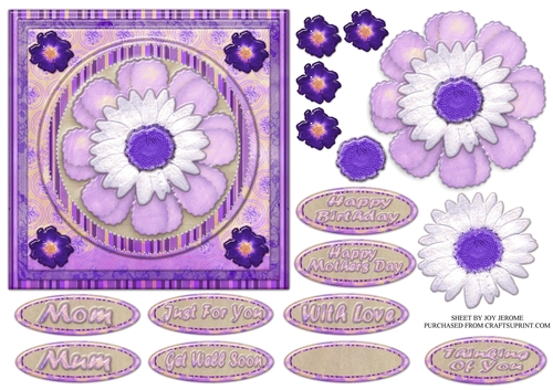 JJ MOTHERS DAY OR BIRTHDAY AND MORE PURPLE 5X5