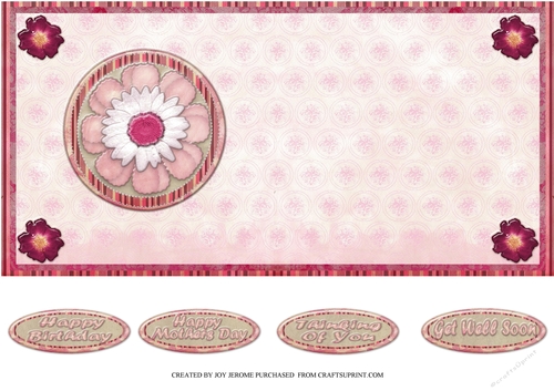  JJ MOTHERS DAY OR BIRTHDAY AND MORE OLD ROSE 5X5 INSERT