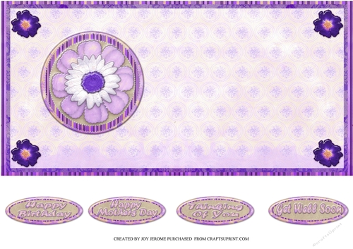 JJ MOTHERS DAY OR BIRTHDAY AND MORE PURPLE 5X5 INSERT