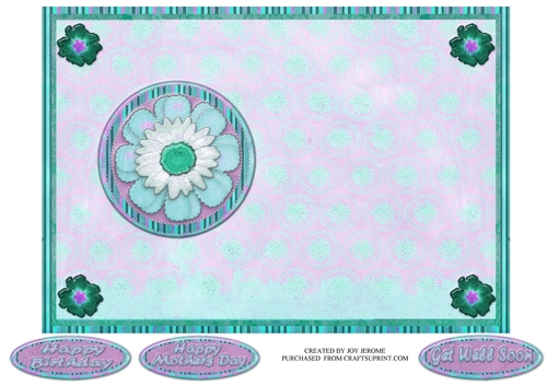  JJ MOTHERS DAY OR BIRTHDAY AND MORE LILAC TEAL 5X7 INSERT