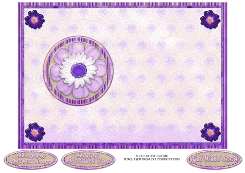 JJ MOTHERS DAY OR BIRTHDAY AND MORE PURPLE 5X7 INSERT