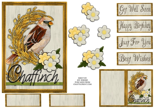  JJ COUNTRY CAPERS 5X7 CHAFFINCH