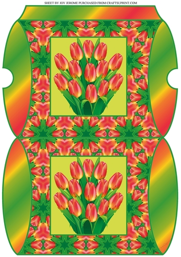 JJ EASTER SPRING TULIPS PILLOWBOX