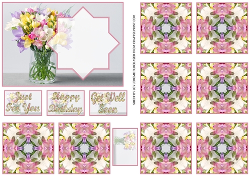 JJ FREESIA A6 TEA BAG CARD 1A