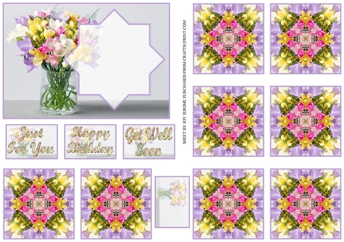 JJ FREESIA A6 TEA BAG CARD 1B