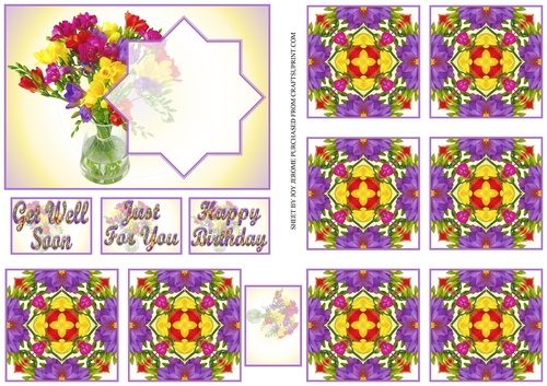 JJ FREESIA A6 TEA BAG CARD 2B
