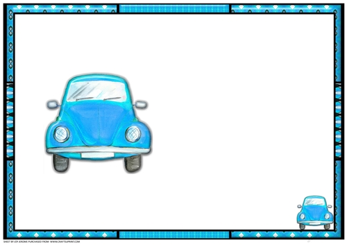 JJ NOT OLD BUT VINTAGE A5 BIRTHDAY CAR BLUE INSERT