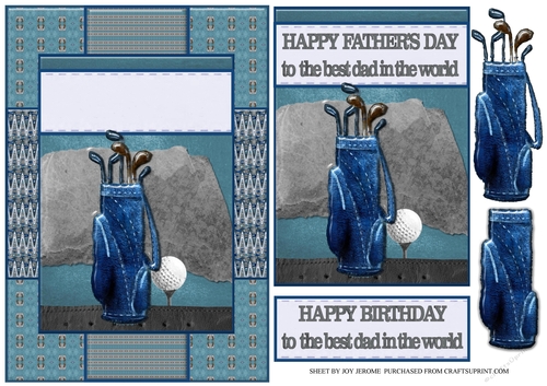  JJ BEST DAD GOLF A5 BIRTHDAY OR FATHERS DAY