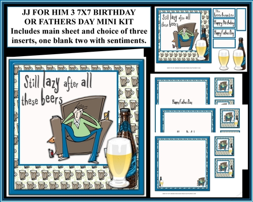 JJ FOR HIM 3 7X7 BIRTHDAY OR FATHERS DAY MINI KIT