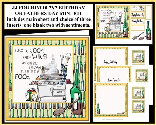 JJ FOR HIM 10 7X7 BIRTHDAY OR FATHERS DAY MINI KIT