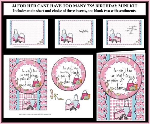  JJ FOR HER CANT HAVE TOO MANY 5X7