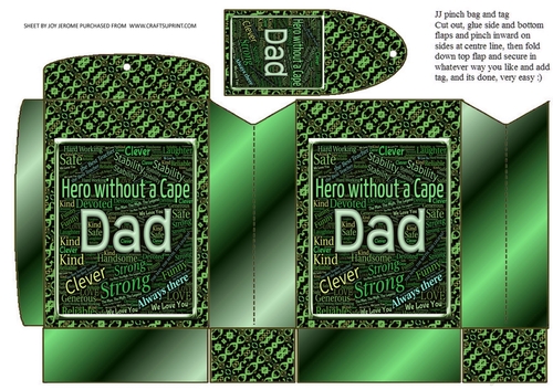 JJ DAD HERO WITHOUT A CAPE PINCH BAG AND TAG 2